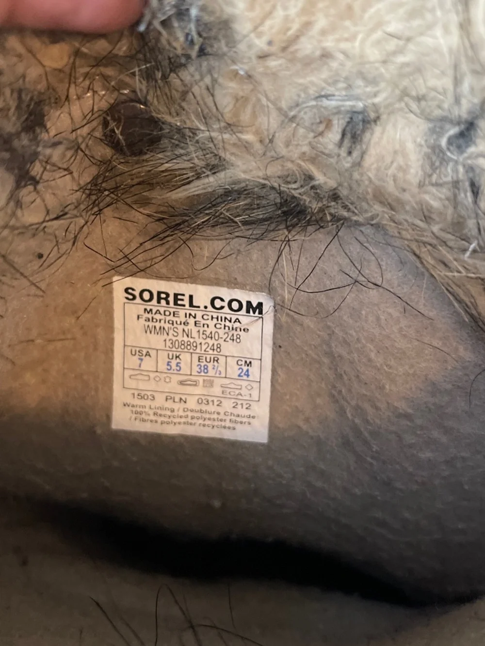 SOREL Joan Of Arctic 1540 Tall Faux Fur Waterproof Lace Up Snow‎ Winter Boots 7